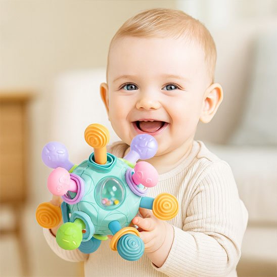 Hochet bébé éveil sensoriel coloré