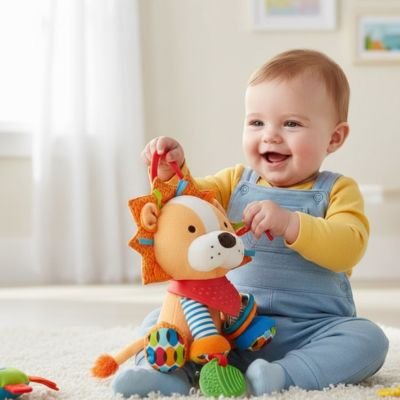Jouet bebe d'éveil lion