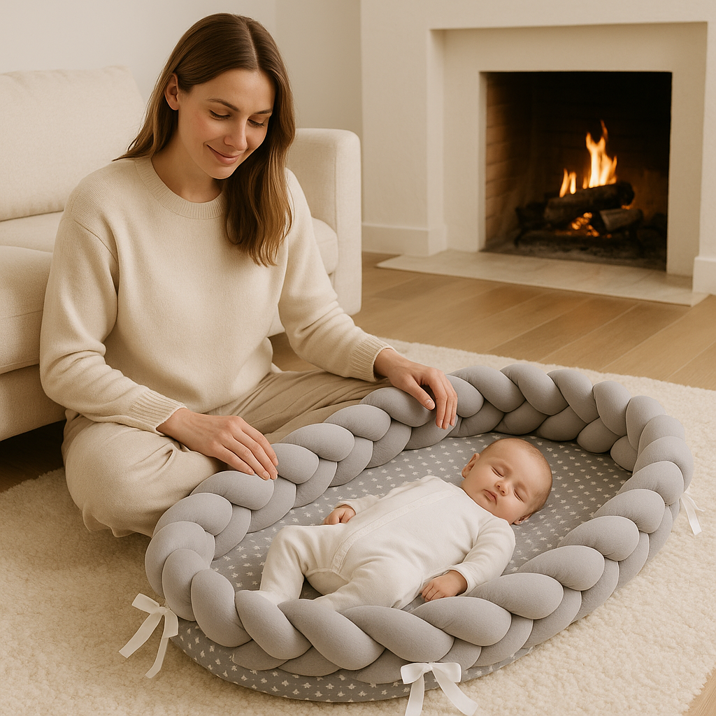 Lit bébé multifonctionnel gris