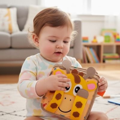Livre bebe en tissus girafe