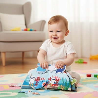 Livre bebe en tissus voyagement