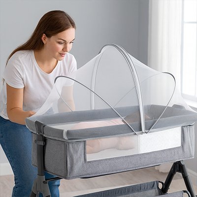Moustiquaire lit bébé blanc
