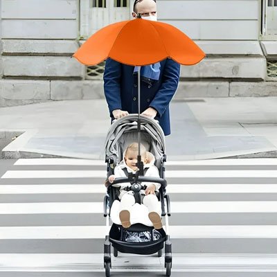Ombrelle pour poussette​ orange