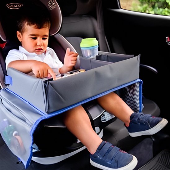 Organisateur voiture enfant bleu et gris
