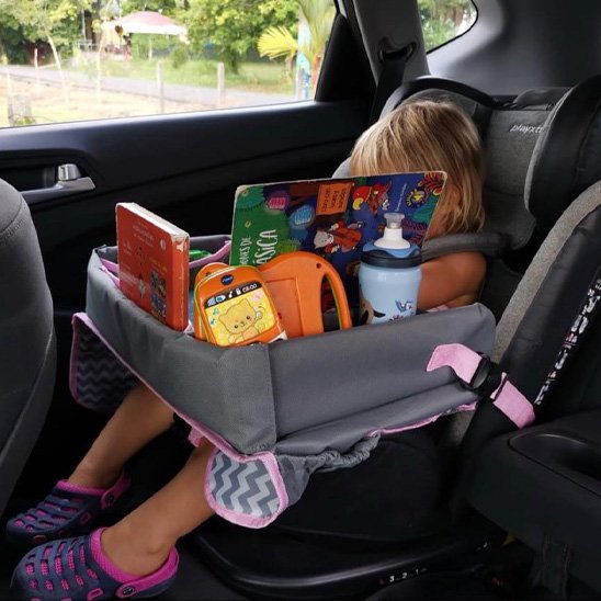 Organisateur voiture enfant Rose et Gris