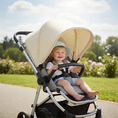 Par soleil pour poussette​ beige