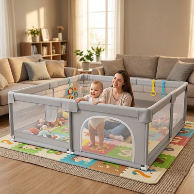 Parc bébé pliable et portable hauteur adaptés