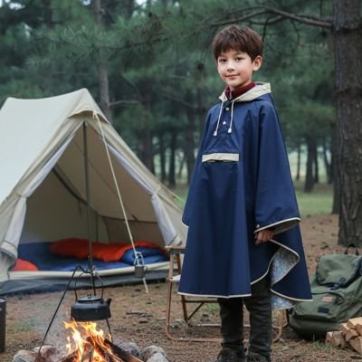 Poncho enfant​ avec capuchon léger
