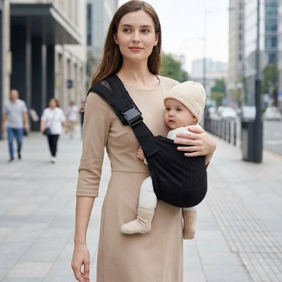 Porte bebe ergonomique modulable noir