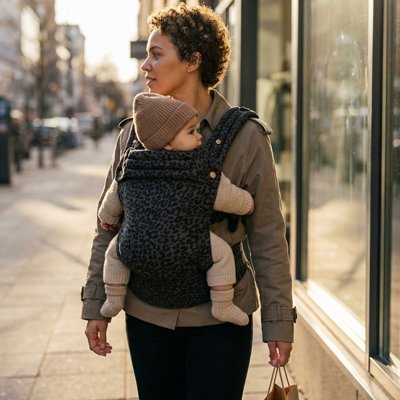 Porte bebe léger gris