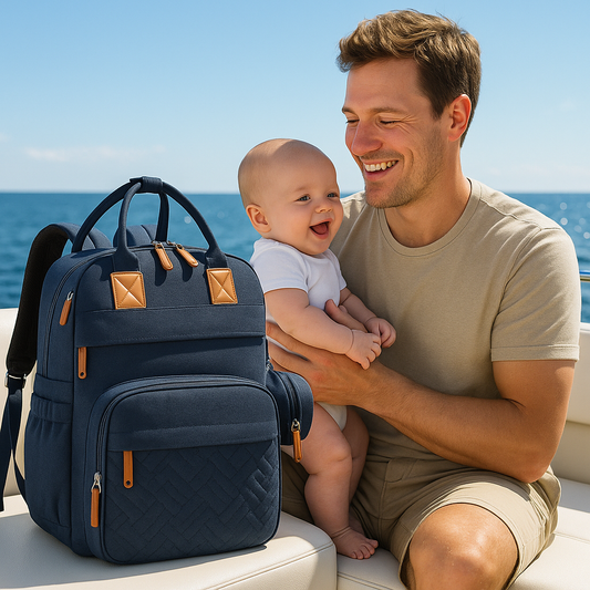 Sac a langer bleu moderne