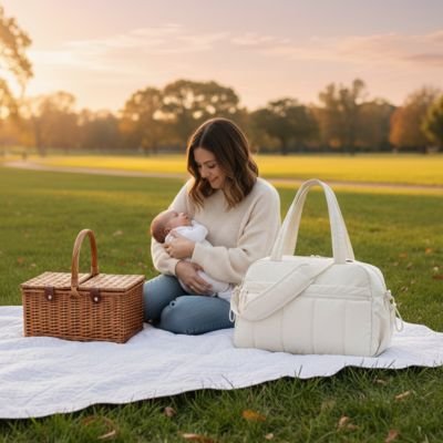 Sac a langer évolutif beige