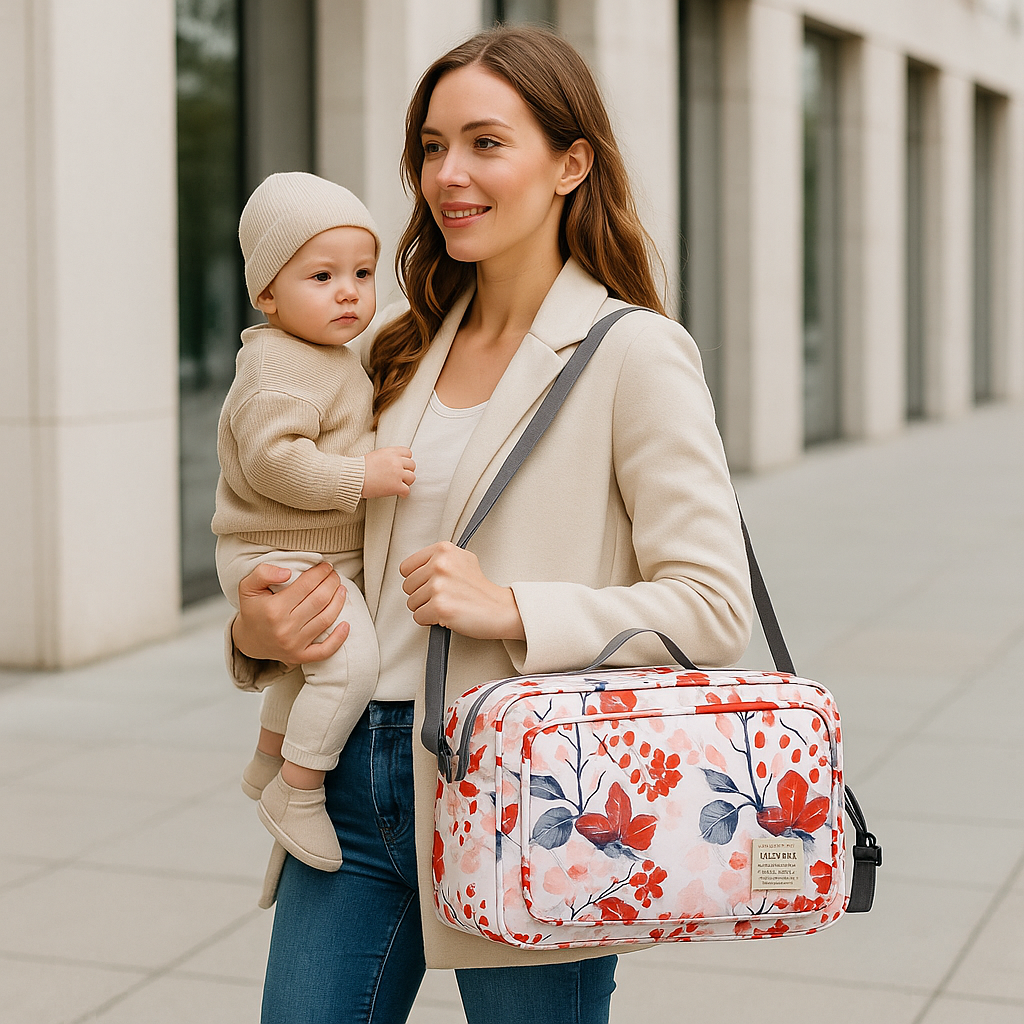 Sac à langer léger fleurs