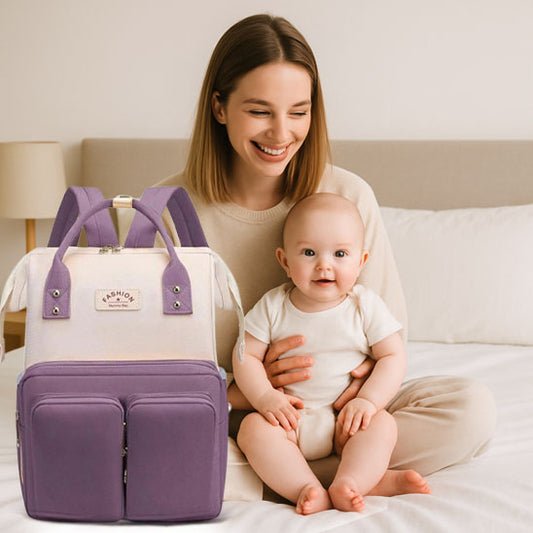 Sac à langer mauve