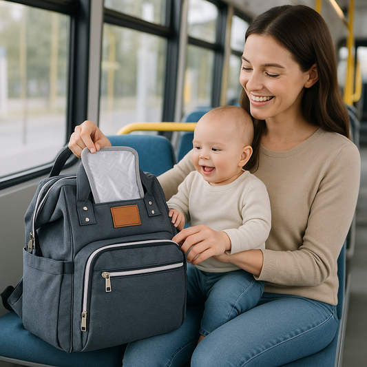 Sac à langer multifonction bleu