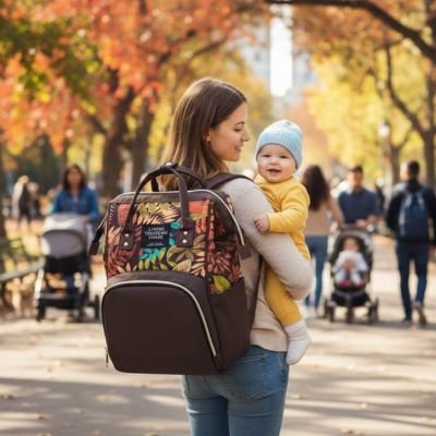 Sac a langer spacieux voyagement