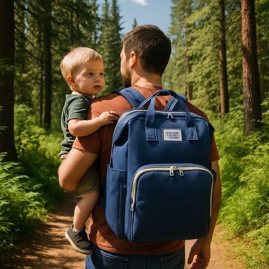 Sac à langer voyage bleu