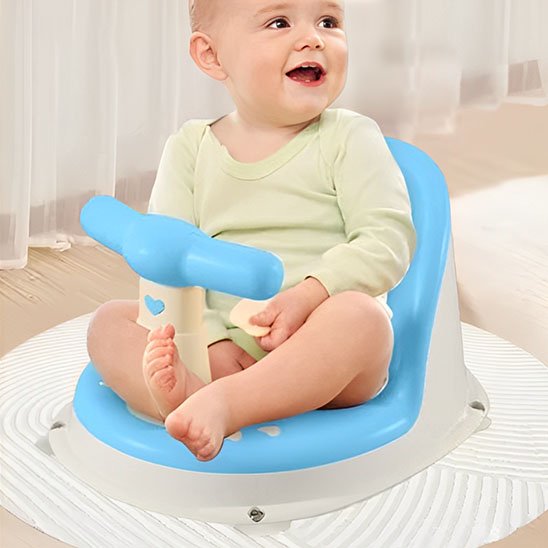 Siege de bain bebe bleu pale
