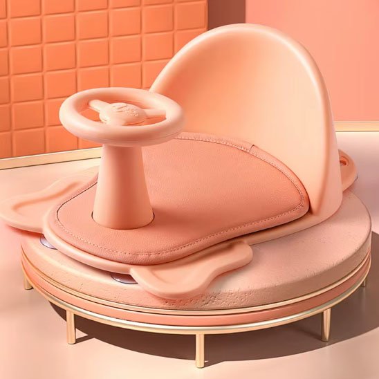 Siege de bain bebe sécuritaire rose