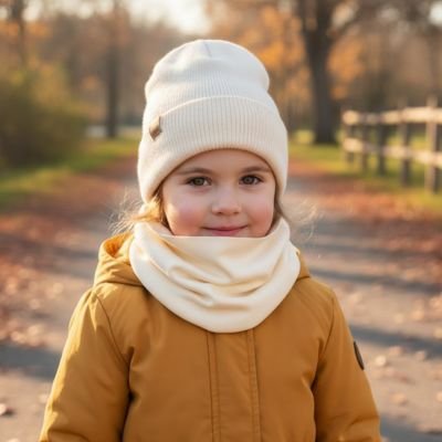 Tour de cou enfant léger blanc