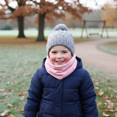 Tour de cou enfant léger rose