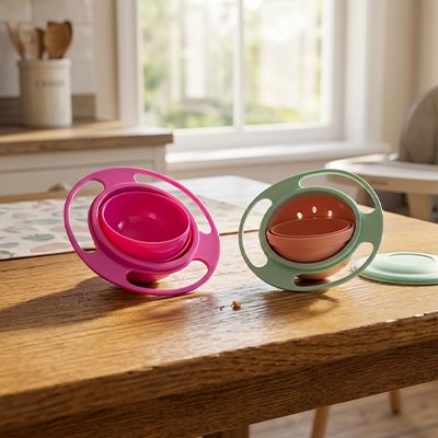 vaisselle bebe rotatif gyroscopique moderne