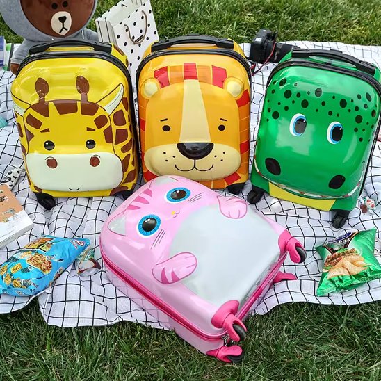 Valise enfant chat rose