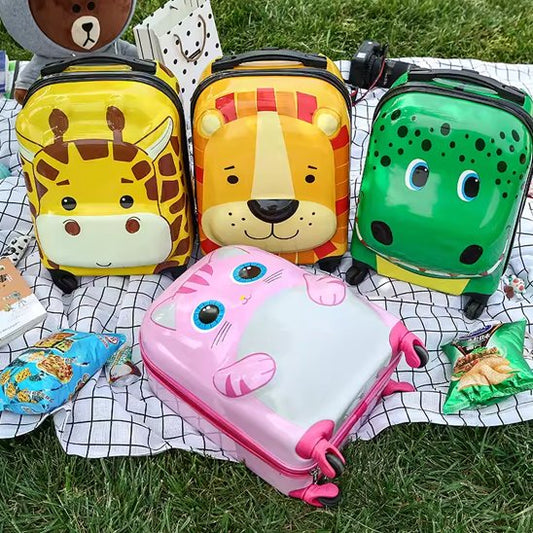 Valise enfant chat rose