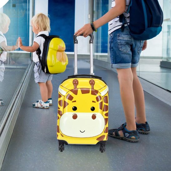 Valise enfant girafe jaune