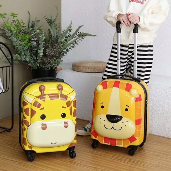 Valise enfant lion jaune orange