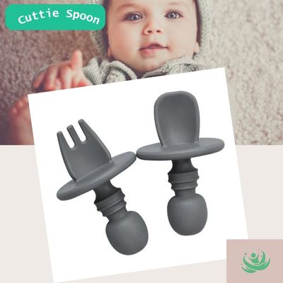 cuttiespoon ustensiles dentrainement gris